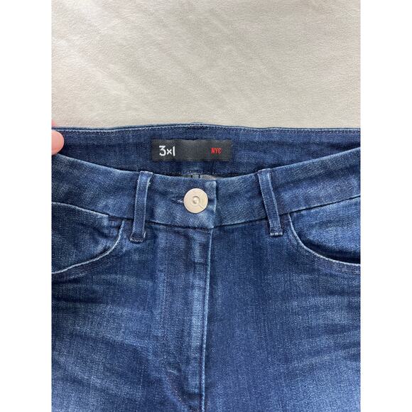 3x1 NYC Denim High Rise Skinny Leg Jean Dark Blue Capsule Designer - Picture 3 of 8